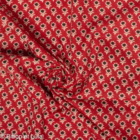 Tissu Block Print Indien Silari