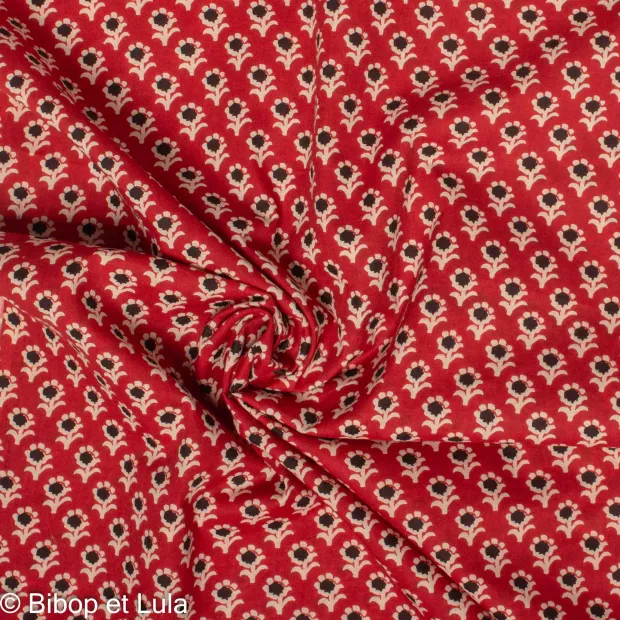 Tissu Block Print Indien Silari
