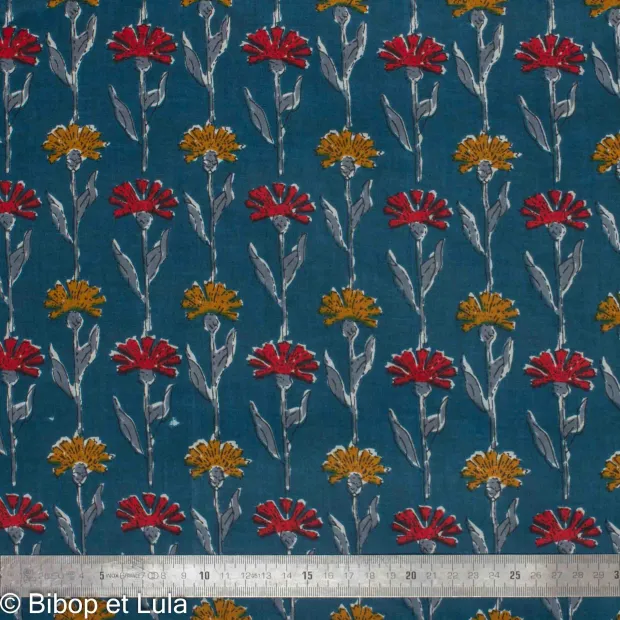 Tissu Block Print Indien Dhabba