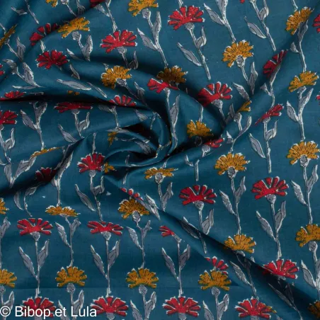Tissu Block Print Indien Dhabba