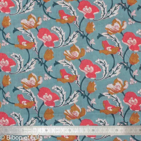 Tissu Block Print Indien Sajadi