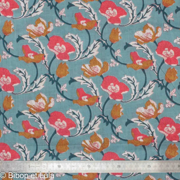 Tissu Block Print Indien Sajadi