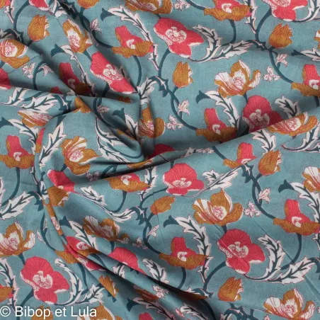 Tissu Block Print Indien Sajadi