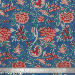 Tissu Block Print Indien Poosa - Bibop et Lula