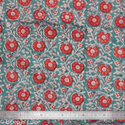Tissu Block Print Indien Lotiya - Bibop et Lula