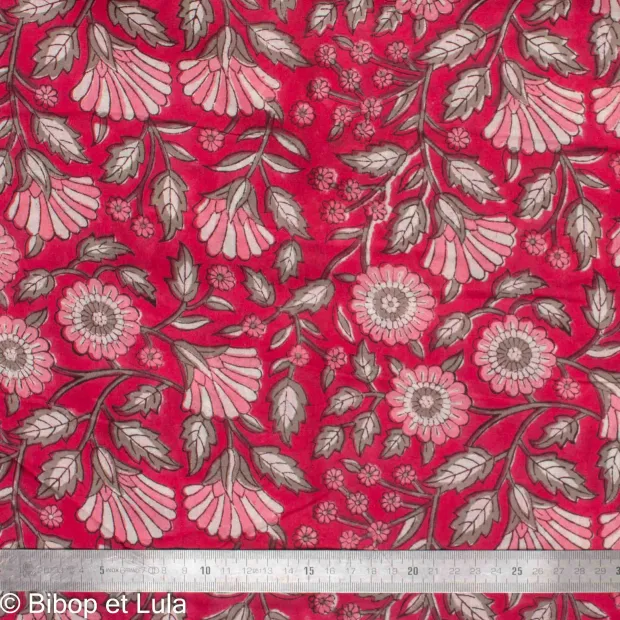 Tissu Block Print Indien Dinni