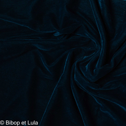 Velours souple uni Bleu Canard - Bibop et Lula