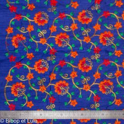 Tissu indien Bollywood brodé de sequins Badjera - Bibop et Lula