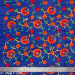 Tissu indien Bollywood brodé de sequins Badjera - Bibop et Lula