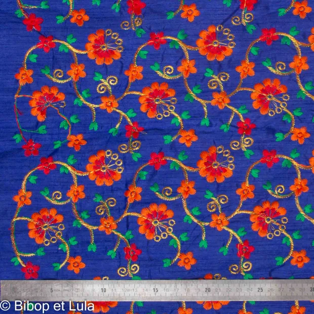 Tissu indien Bollywood brodé de sequins Badjera