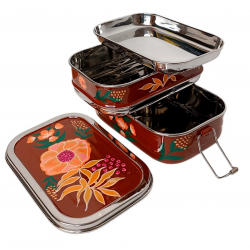 copy ofBoite Bento Inox peinte à la main Sofia - Bibop et Lula