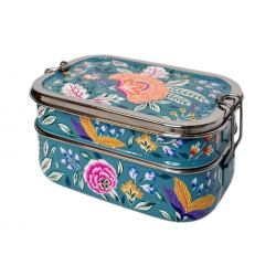 Boite Bento Inox peinte à la main Pondichery - Bibop et Lula