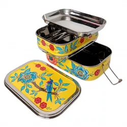 Boite Bento Inox peinte à la main Silchar - Bibop et Lula