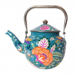 Théière inox peinte à la main Pondichery - Bibop et Lula