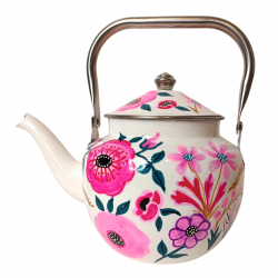 Théière inox peinte à la main Kandla - Bibop et Lula