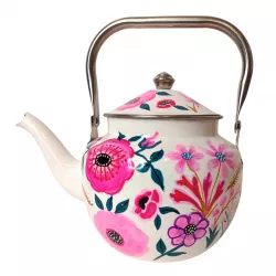 Théière inox peinte à la main Kandla - Bibop et Lula