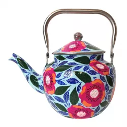 Théière inox peinte à la main Salem - Bibop et Lula