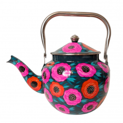 Théière inox peinte à la main Indore - Bibop et Lula