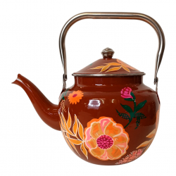 Théière inox peinte à la main Mandi - Bibop et Lula