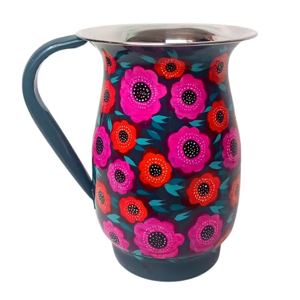 Carafe inox peinte à la main Indore