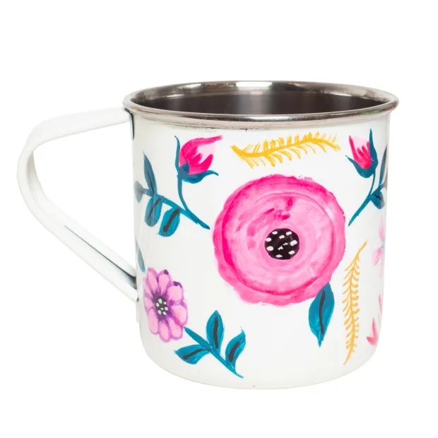 Tasse inox peinte à la main Kandla