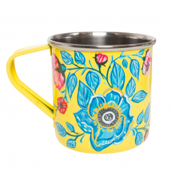 Tasse inox peinte à la main Silchar - Bibop et Lula