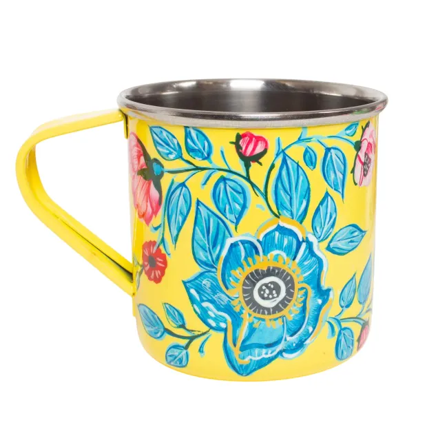 Tasse inox peinte à la main Silchar