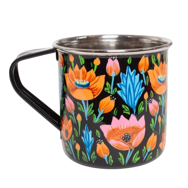 Tasse inox peinte à la main Dehli