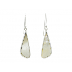 Boucles d'oreilles pendantes larme Nacre blanc - Bibop et Lula