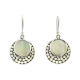 Boucles d'oreilles argent Pastilles nacre blanc - Bibop et Lula