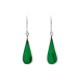 Boucles d'oreilles pendantes argent Gouttes émeraude - Bibop et Lula
