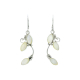 Boucles d'oreilles argent bourgeons nacre blanc - Bibop et Lula