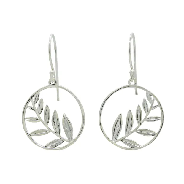 Boucles d'oreilles ronde végétal