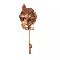 Patère, porte-manteau mural, bronze, Bee - Bibop et Lula