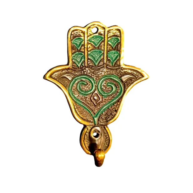 Patère, porte-manteau mural, bronze, Main de Fatma