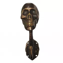 Patère, porte-manteau mural, bronze, Skeleton - Bibop et Lula