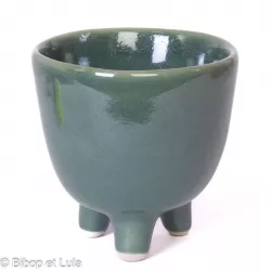 Petit Pot en Céramique Uni vert - Bibop et Lula