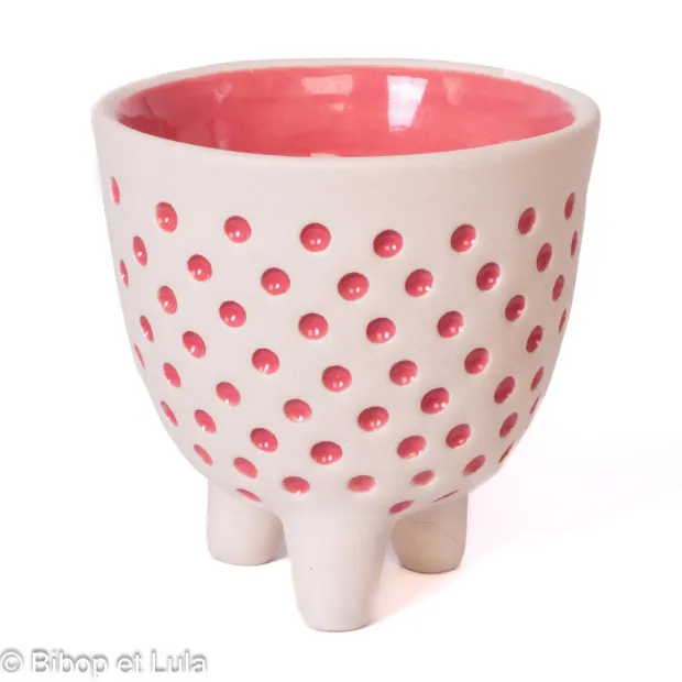 Petit Pot en Céramique Pois rose