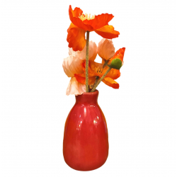 Vase soliflore céramique uni rouge - Bibop et Lula