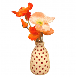 Vase soliflore céramique petits pois roses - Bibop et Lula