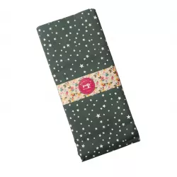 Coupon tissu 1 mètre Grey stars - Bibop et Lula