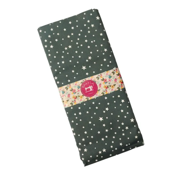 Coupon tissu 1 mètre Mini Leaves ciel