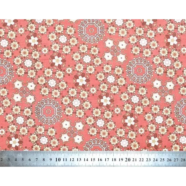 Coupon tissu 1 mètre Milkyway red