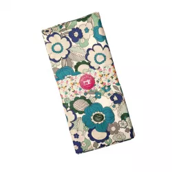 Coupon tissu 1 mètre Blue rétro - Bibop et Lula