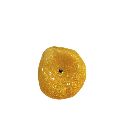 Fleurs en verre transparent jaune orangé moucheté coquelicots - Grand