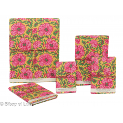 Carnets tissu Surya, papier recyclé - Bibop et Lula