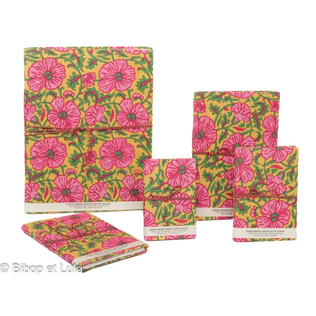 Carnets tissu Surya, papier recyclé