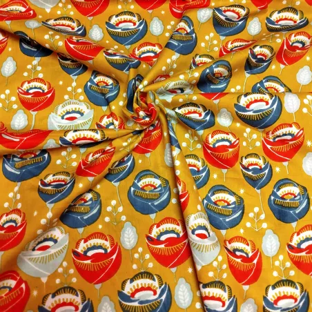 Tissu coton Bulbes