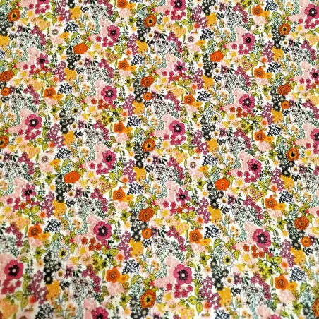 Tissu coton Foisonnement orange