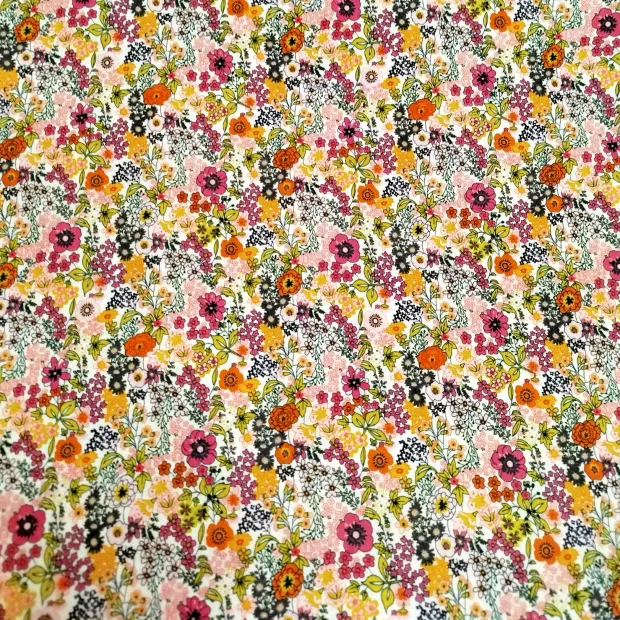 Tissu coton Foisonnement orange